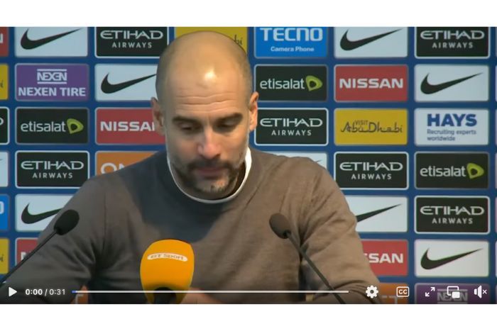 Guardiola speaking