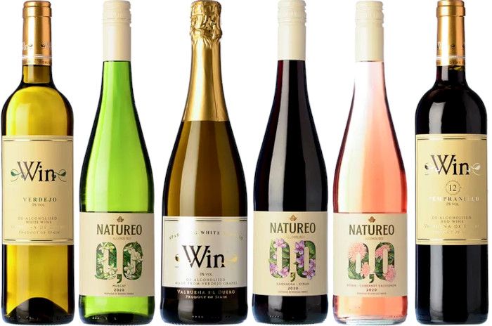 A selection of non-alcoholic wines available at Vinissimus.