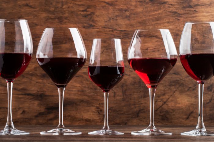 Different wine glasses