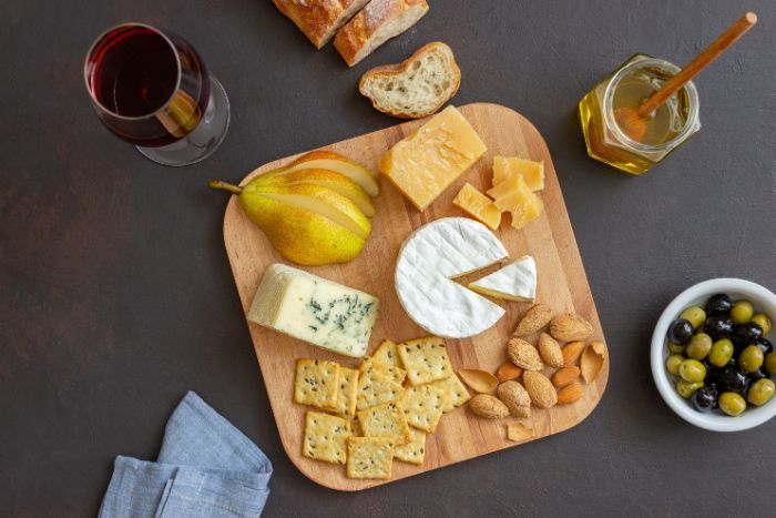Snacks for wine tasting