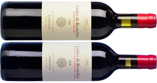 Las dos botellas de Lindes de Remelluri: Viñedos de Labastida y Viñedos de San Vicente.