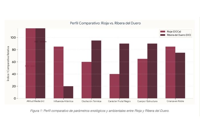 Perfil comparativo rioja y ribera del duero