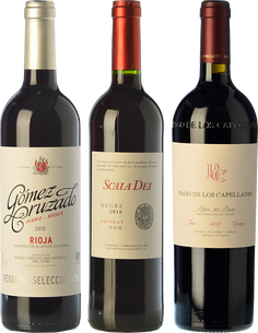 Grandes DO: Rioja, Ribera y Priorat + 3 copas · Vinissimus
