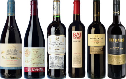 The three Riojas: 6 wines from Rioja Alta, Rioja Alavesa and Rioja Oriental