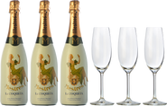 3 Cava Mestres La Coqueta + 3 FREE wine glasses