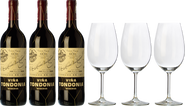 3 Tondonia Reserva + 3 FREE wine glasses