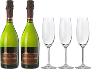 Agustí Torelló G. Reserva BN + 3 FREE wine glasses