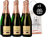 6 Champagne Pannier Rosé + 3 Ice bag